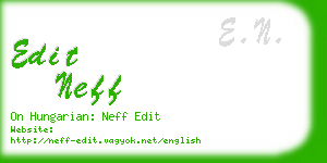 edit neff business card